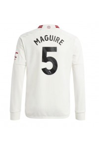 Manchester United Harry Maguire #5 Jalkapallovaatteet Kolmaspaita 2023-24 Pitkähihainen